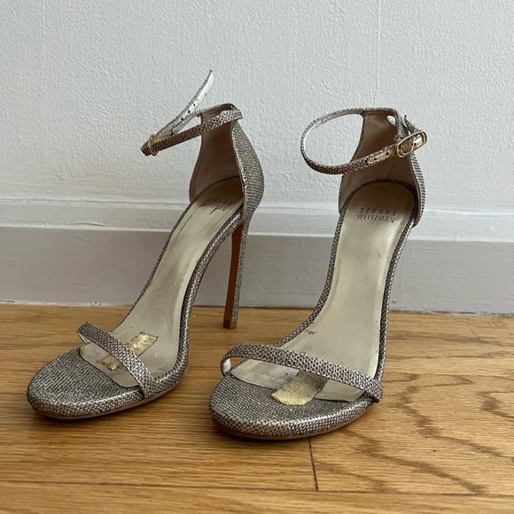 Nudistcurve Shimmery Ankle-Strap Sandals - Picture 5 of 10